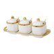 thumbnail image 5 of Tarro de cerámica para especias de gran capacidad con tapa, elegante caja para especias, condimentos de cocina Blanco, 5 of 9