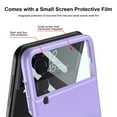 thumbnail image 4 of Case for Samsung Galaxy Z Flip 3 5G, Flip Rugged Hybrid Kickstand Protective Wristband Cover, Purple, 4 of 5