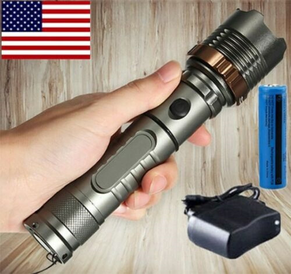 Details about   Tactical Police 990000Lumens Aluminum 5Modes LED Flashlight Zoomable Torch US