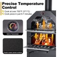 thumbnail image 6 of Techmilly Wood Fired Outdoor Pizza Oven, Black, 6 of 7