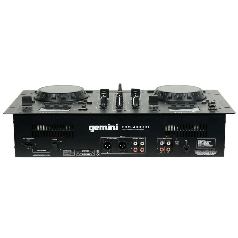 Gemini CDM-4000BT CD/MP3/USB Bluetooth Media Player with Two