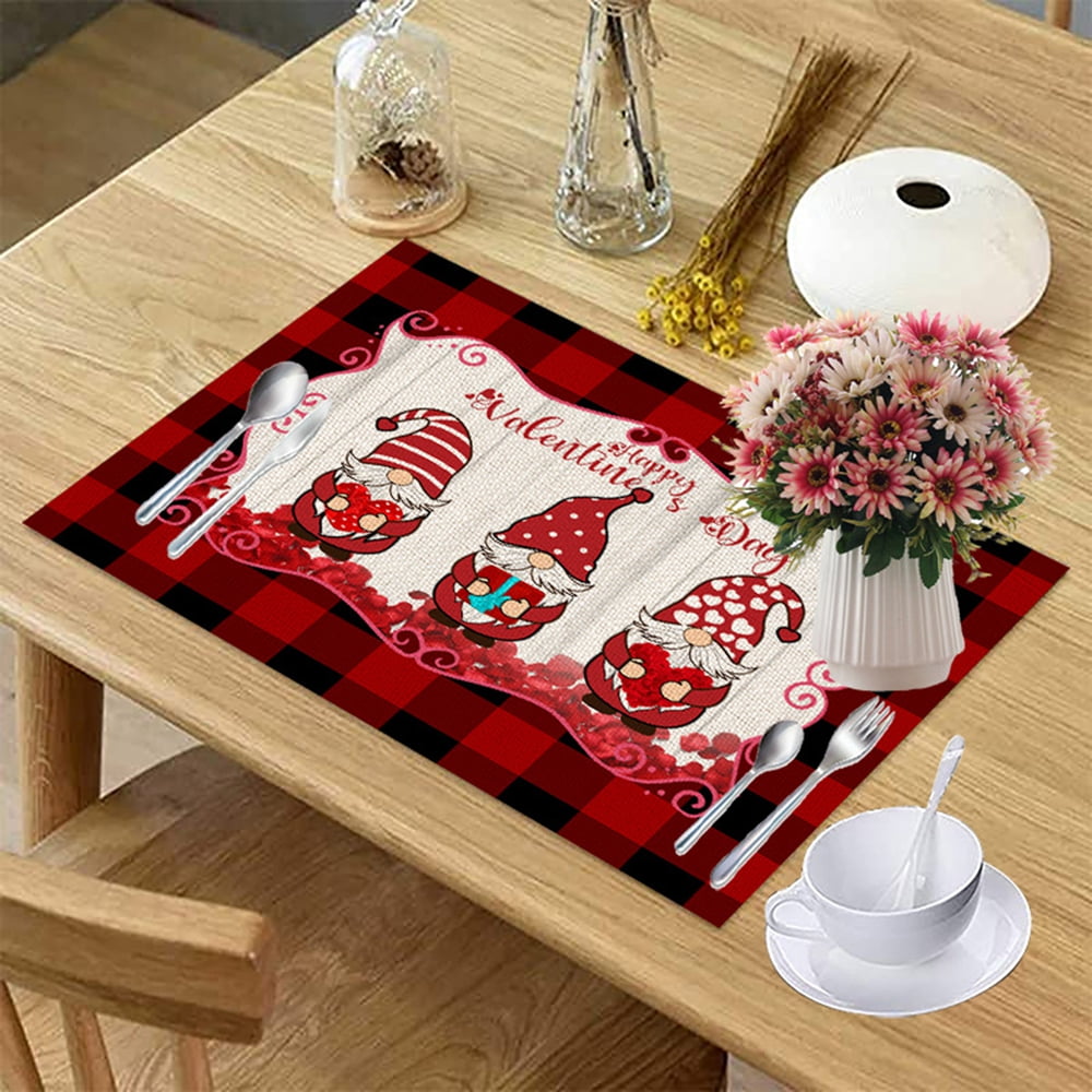 Placemats Easter Egg Funny Set of 6 Heat-Resistant Stain Resistant Non-Slip Place mats Durable Washable Tablemats for Kitchen Table Home Restaurant Decoration Polyester Placemat for Dining Table