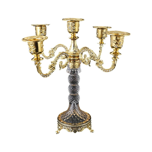 Candle Holders for Candlesticks European Style Metal Candle Holders Candle Light Dinner Prop Romantic Wedding Vintage Table Decoration Display Piece Candle Holders for Table
