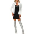 thumbnail image 3 of INSPIRE CHIC Women's Fringe Shirts Long Sleeve Button Down Chic Western Cowgirl Tops M White, 3 of 7
