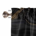 thumbnail image 5 of Tier Curtains 45 Inches Long, Marble Black Window Treatment Curtain Drapes, Vintage Gold Art Abstract Farmhouse Window Half Privacy Curtains for Bedroom Bathroom, 42"x45", 2 Panels, 5 of 7