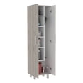 thumbnail image 7 of Newboti Furniture Nala Cleaning Cabinet, Double Door Cabinet, Four Legs, Five Shelves -Light Gray / White 32339, 7 of 7