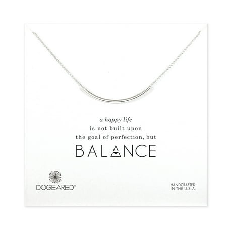 - Dogeared Jewelry balance curved tube necklace sterling silver