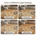 thumbnail image 7 of ODIKA 8'x10' Ultra-Soft Area Rug, Blue and Terracotta Vintage Floral Design Intricate Garden Motif with Geometric Washable, Bare feet friendly, Silk-Touch for Bedroom, Under Sectional, 7 of 7