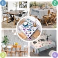 thumbnail image 4 of Purple Leaf Butterfly Pattern Square Tablecloth,Waterproof Square Table Cover,Wipeable Spillproof Washable Table Cover for Home Kitchen Party Decor 42"X42"(107x107cm), 4 of 6