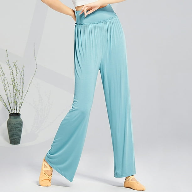 Aayomet Women's High Waisted Yoga Pants Women's Slimming Flared Pants  Summer Hip Lifting Pants Cute Yoga Pants (Light Blue, XL) 