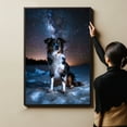 thumbnail image 6 of Starry Night Canvas Inspired Miniature American Shepherd Dog Pet Family Friend Peace Oil Painting Art Print Poster Wall Decor, 6 of 6