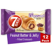 7Days Soft Croissant, Peanut Butter & Jelly, Non-GMO (Pack of 12)