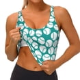 thumbnail image 3 of Picia Green Baseball Sports Bra for Women,Padded Strappy Sports Bras Medium Support Yoga Bra with Removable Cups,Running Yoga Bra-XX-Large, 3 of 9