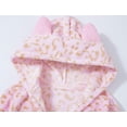 thumbnail image 3 of Topgal Leopard Cat Robe for Girls Fleece Toddler Kids Teen Spa Hooded Bathrobe Size 14, 3 of 7