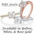 thumbnail image 6 of NANA 7mm (2ct) Asscher Cut Pure Brilliance Zirconia Cathedral Solitaire Engagement Ring-14k Yellow Gold-Size 10.5, 6 of 7