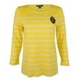 thumbnail image 4 of Women's Petite Crest Striped Jersey Top-Y-PXS, 4 of 4