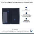 thumbnail image 6 of CTM  Alligator Print Roper Wallet and Checkbook Holder (Men), 6 of 6