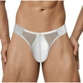 thumbnail image 2 of NoxwB Men's Sexy Translucent Bulge Pouch Jockstrap Briefs Low Waisted Cover Buttock Underpants Trendy Casual Underwear Gray XL, 2 of 7