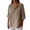 Khaki, variant on Cotton Linen Shirts for Women 2026 Summer Short Sleeve Button V Neck Tops Dressy Casual Oversized Tshirts by Yigetop Beige L