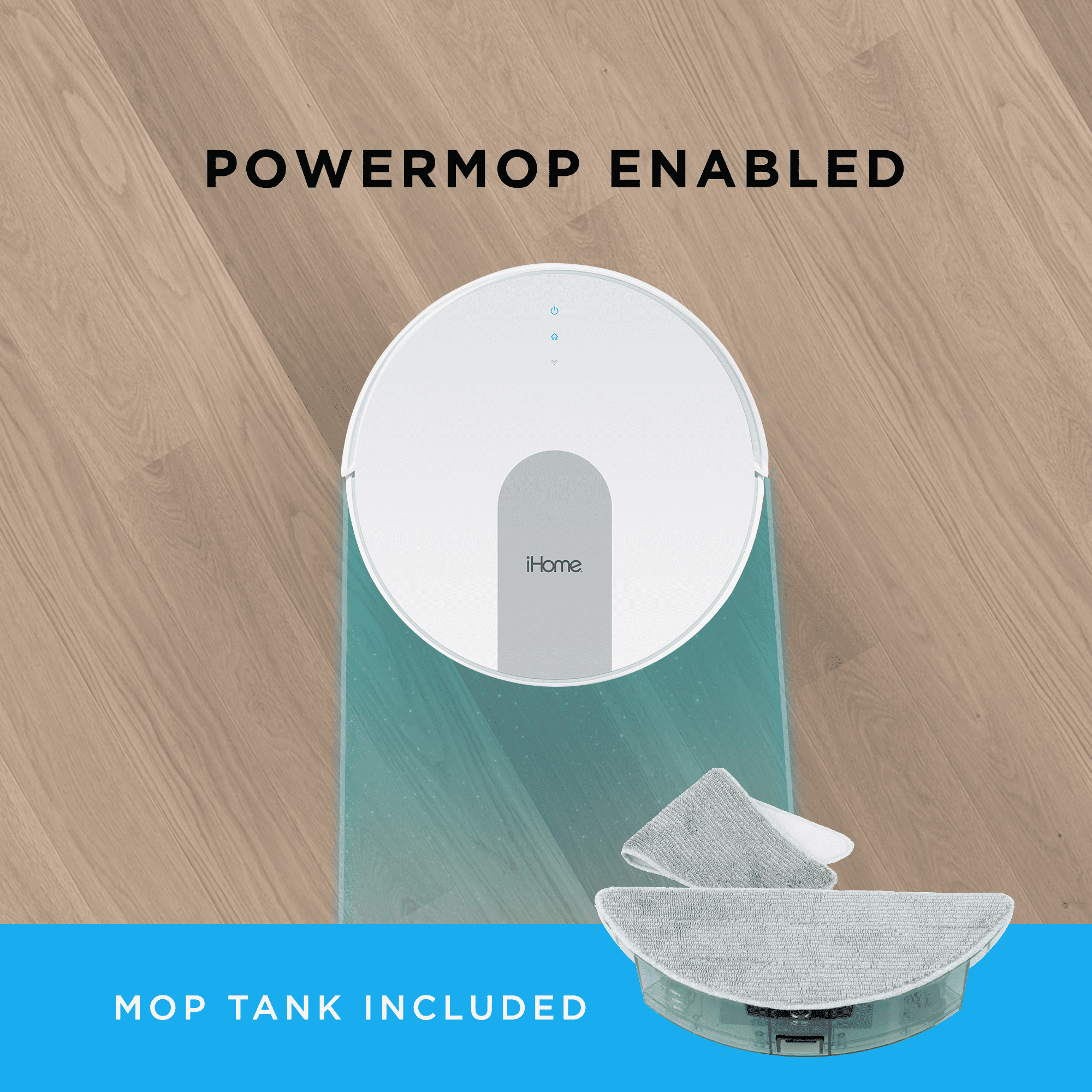 iHome AutoVac Eclipse G All in One Robot Vacuum and Mop, Homemap Navigation, Wi-Fi/App Connectivity