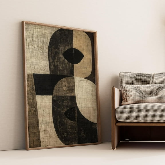 Owl'S Gaze Wabi Sabi Abstract Geometric Art Print Minimalist Japanese Wall Decor For Modern Interiors Luxury Wall Art For Boho Home Wall Art, Modern Wall Decor, 8x12 UNFRAMED