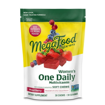 MegaFood Women's One Daily Multivitamin Chews - with B Vitamins & D3 - 30 Servings
