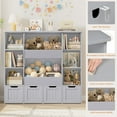 thumbnail image 3 of Homfa Kids Bookcase,Children's Book Shelf with 4 Drawers for Storage,Toddler Bookshelf for Nursery,Kids Rooms, Gray, 3 of 7