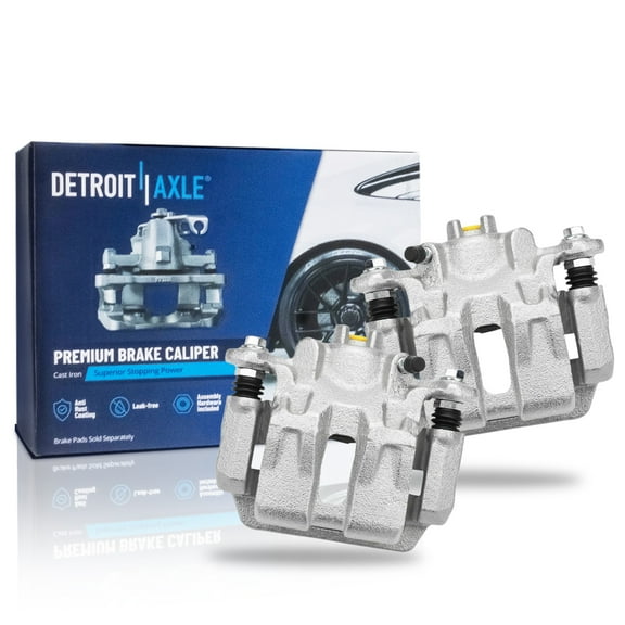 Detroit Axle - 2pc Rear Brake Calipers for 2006-2014 Honda Ridgeline Disc Brake Calipers w/Brackets 2007 2008 2009 2010 2011 2012 2013 Replacement Assembly