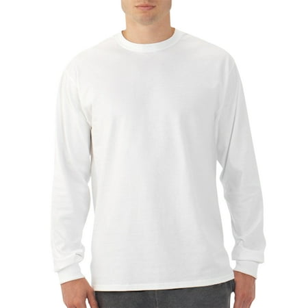 Fruit of the Loom Men's Platinum EverSoft Long Sleeve T-Shirt, Available up to size 4X