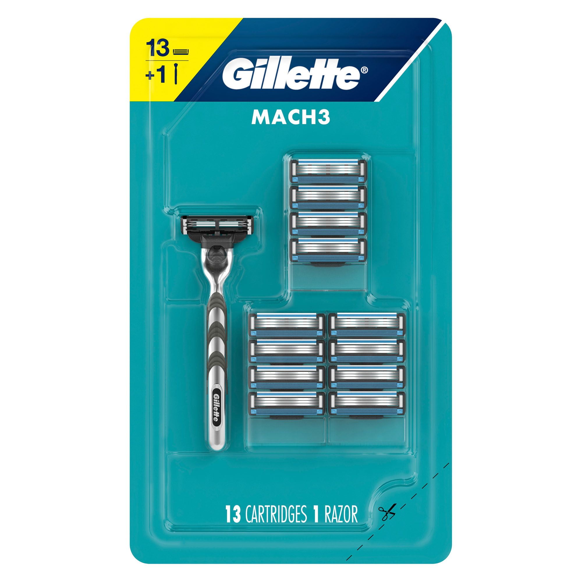 Product Of Gillette Mach 3 Mens Razor With 13 Blade Refills