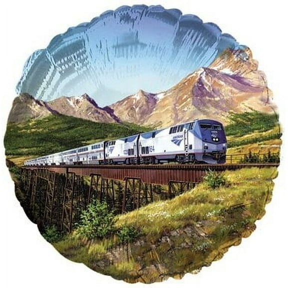 Amtrak Train Party Mylar Balloon