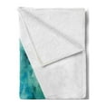 thumbnail image 2 of Virgo Soft Flannel Fleece Throw Blanket, Virgo Watercolor Abstract Triangle Background Culture Inspiration, Cozy Plush for Indoor and Outdoor Use, 60" x 80", Sea Green Blue White, by Ambesonne, 2 of 5