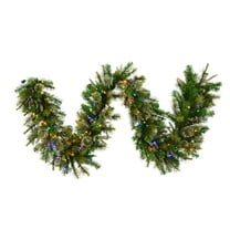 Vickerman 9' Cashmere Artificial Christmas Garland, Multi-Colored Dura-lit Incandescent Lights