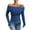Blue, variant on Women's Sexy Off Shoulder Tops Dressy Casual Slim Fit Long Sleeves Fall Blouse Going Out Shirt