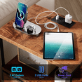 thumbnail image 4 of Furologee Nightstand with Charging Station, End Table with LED Lights, Bedside Table with USB Ports & Outlets, Night Stands with 2 Drawers, Side Table for Living Room/Bedroom, 4 of 8