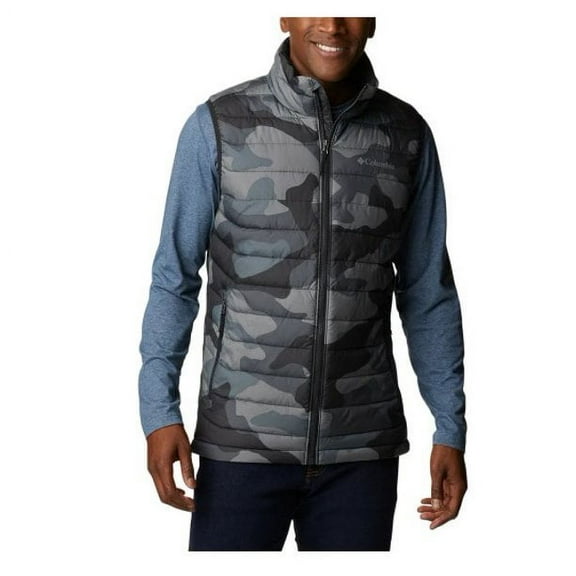 Columbia Men’s Powder Lite Vest, Grey Camo, Small