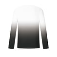 thumbnail image 5 of VSSSJ Men's Long Sleeve T-Shirts Relaxed Fit Gradient Color Print Round Neck Pullover Tee Casual Stretchy Comfortable Daily Workout Tshirts Gray M, 5 of 5