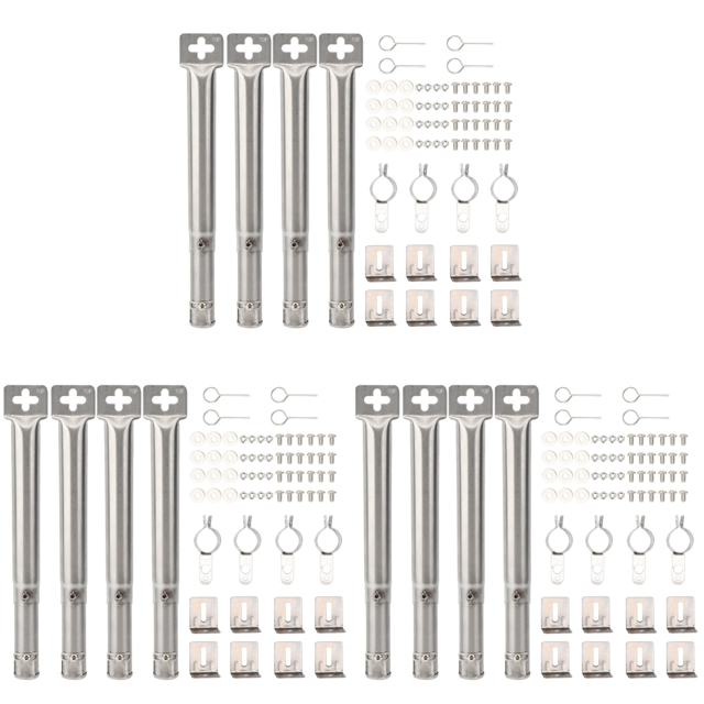 4 Uds. Tubo Parrilla Accesorios Universales Barbacoa Acero Inoxidable