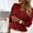 Red, variant on Babysbule Sweaters for Women Women V-Neck Feather Shape Fit Long Sleeve Tops Fashion Blouse Cute Sweater