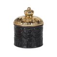thumbnail image 3 of Organisateur de Bijoux Rond avec Couvercle Réservoir de Rangement pour Bibelots Support de Présentation de Bijoux Noir, 3 of 9