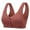 Coffee, variant on Aofany Woman Plus Size Front Buckle Underwear Wire Free Comfy Breathable Bras Push Up Everyday Bras