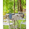 thumbnail image 3 of Hokiten Outdoor Tablecloths with Umbrella Hole & Zipper, Beach Coastal Round Tablecloths 60 Inch, Watercolor Ocean Waves Starfish Summer Waterproof Table Cloth, Patio/Pool/Picnic Table Covers, 3 of 7