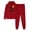 Red, variant on Risckoth Women's Halloween Two-Piece Sweat Outfit, Crescent Moon Black Cat Star Graphic Pullover Hoodie Cuffed Jogger Pants S-2XL
