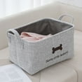 thumbnail image 1 of Cesta de Almacenamiento Plegable de Tela Gris 35x25x20cm, Organizador de Tela Resistente con Asas para Ropa, Juguetes, Decoración del Hogar, 1 Unidad, 1 of 6