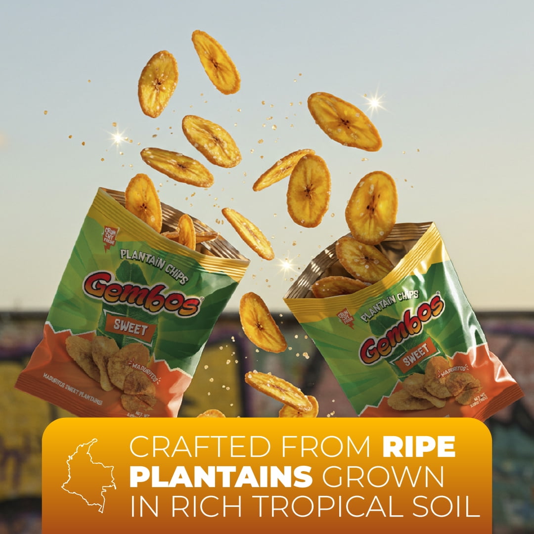 Gembos Sweet Maduritos Plantain Chips, 5.29 oz, 6 Pack