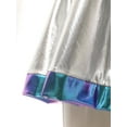 thumbnail image 6 of TiaoBug Women's Metallic Alien Dress Halter Neck Shiny Holographic Dance Dresses Blue 4XL, 6 of 7