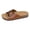 Brown, variant on Womens Cork Footbed Sandals Breathable Arch Support Slip on Slides Adjustable Strap Buckle Comfortable Summer Beach Outdoor Slippers Black Size 7