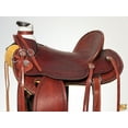 thumbnail image 4 of 17 In Western Horse Wade Saddle American Leather Ranch Roping Mahogany Hilason, 4 of 8