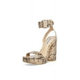 thumbnail image 6 of Steve Madden Waverley Tan Snake Ankle Strap Rounded Open Toe Platform Sandals (Tan Snake, 6), 6 of 9