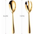 thumbnail image 6 of Salad Spoon and Fork Sets, Stainless Steel Salad Server Sets, Cooking Utensils for Kitchen(Gold), 6 of 7